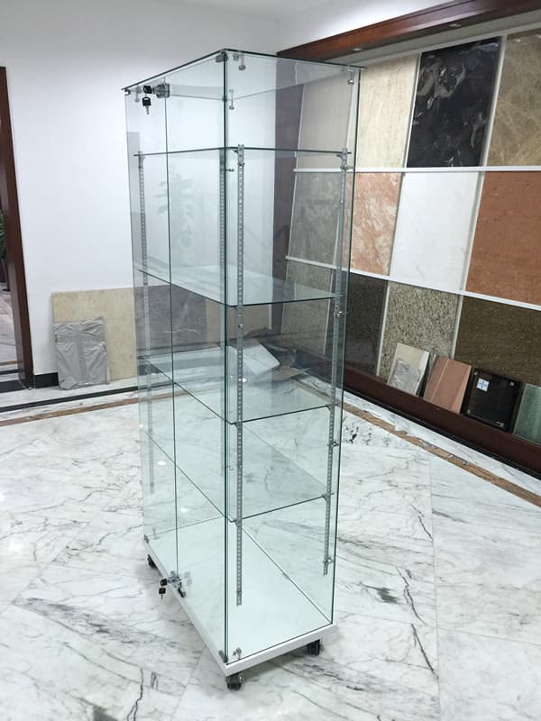 toughened glass display showcase_glass display cabinet_